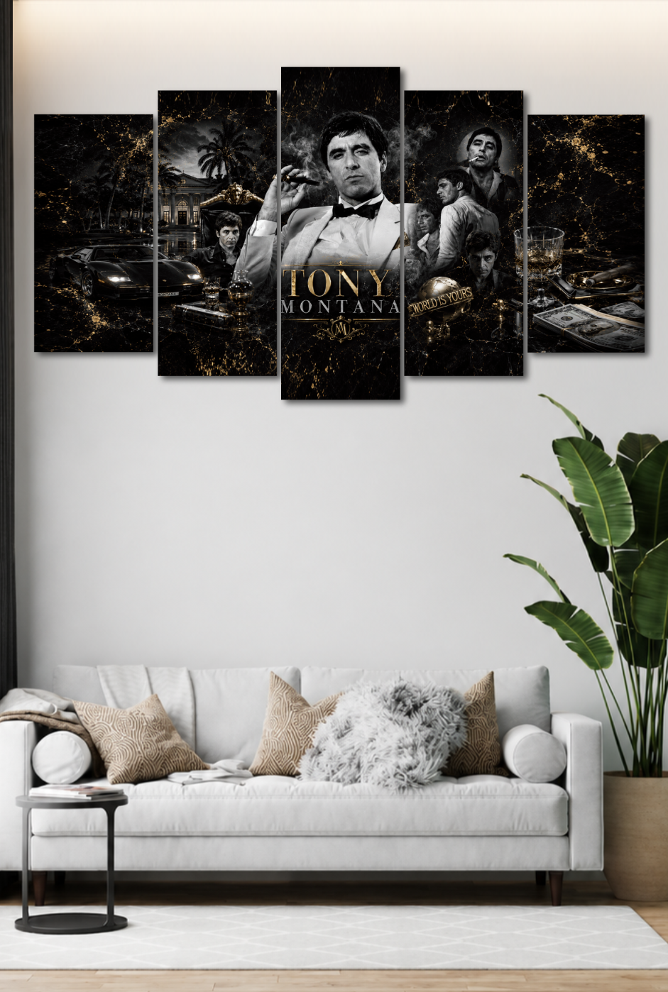 CDK-00229 - Cuadro 5 Piezas - Tony Montana - Scarface 2