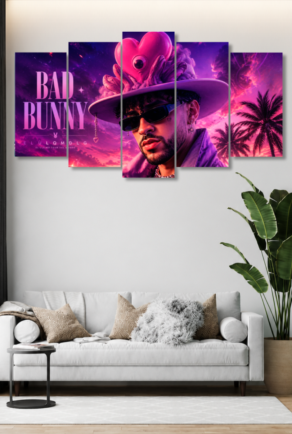 CDK-00240 - Cuadro 5 Piezas - Bad Bunny 1