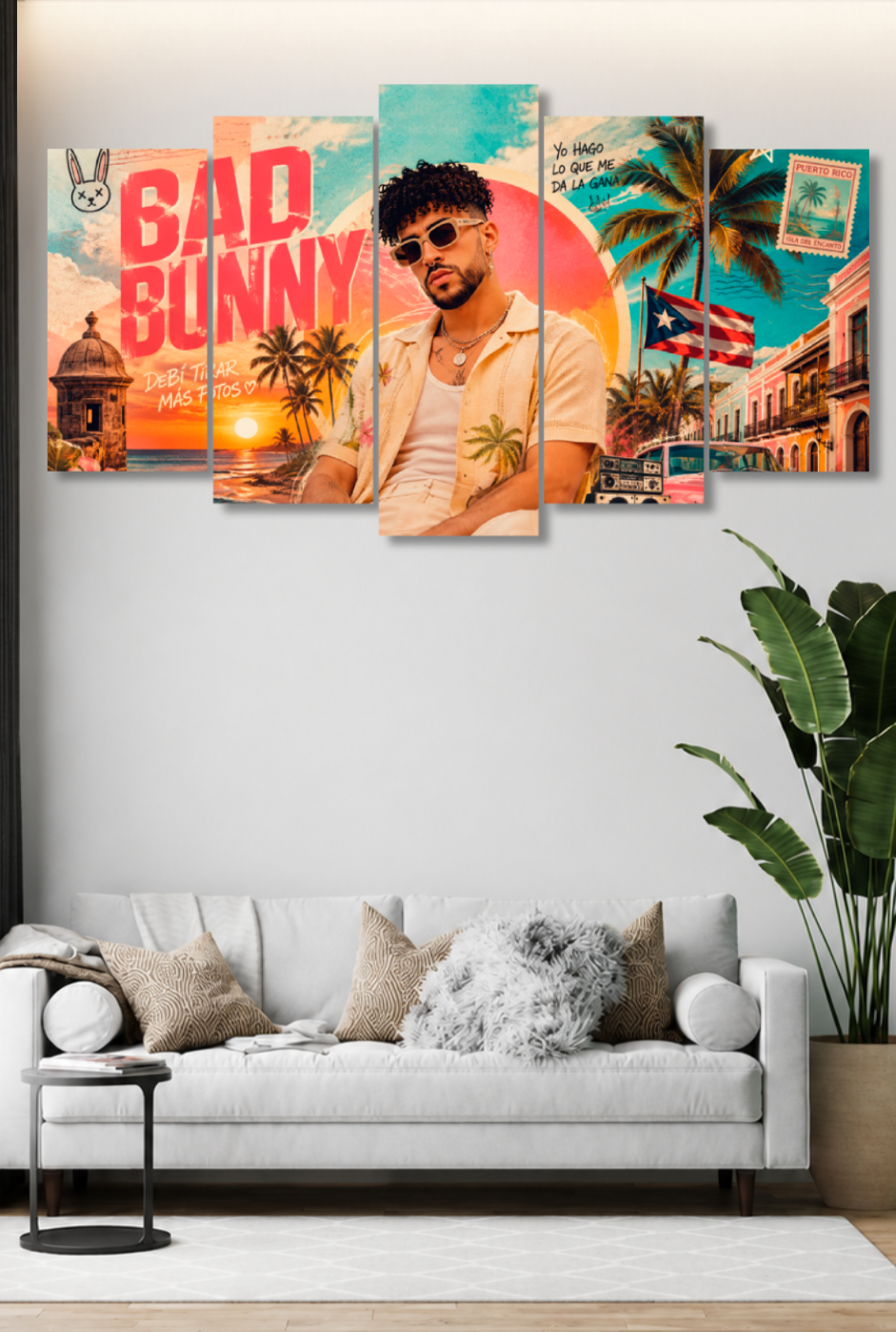 CDK-00241 - Cuadro 5 Piezas - Bad Bunny 2