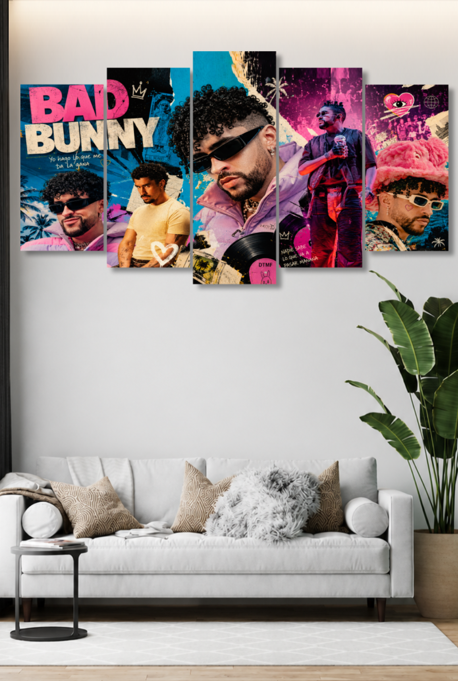 CDK-00245 - Cuadro 5 Piezas - Bad Bunny 6
