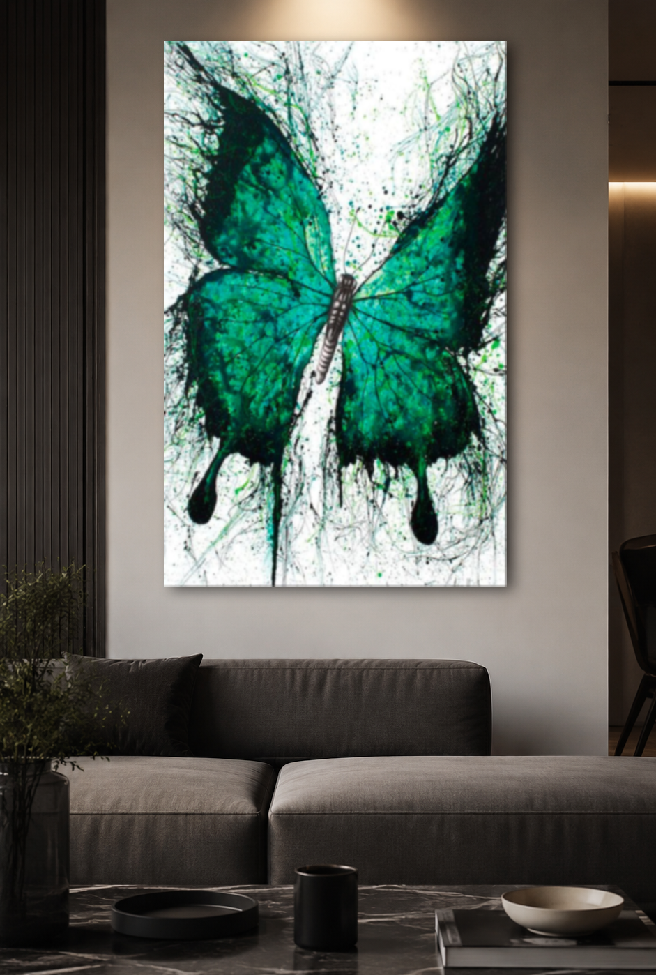 Cuadro Mariposa Verde - Arte Digital - CDK-ANI-00006