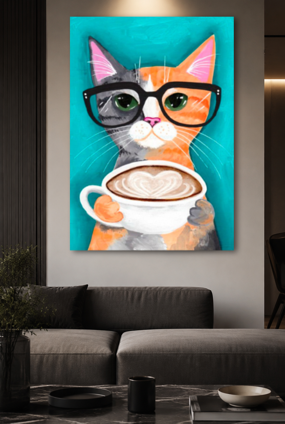CDK-ANI-00008 - Gatito tomando café