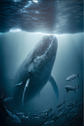 Ballena Y Peces