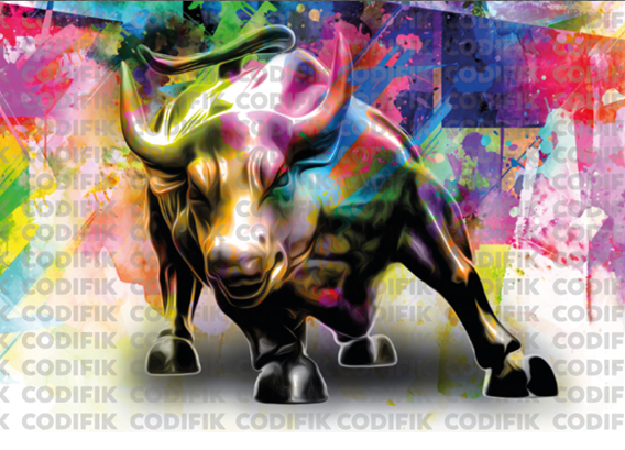 CDK-ANI-00102 - Toro grafitiado PopArt