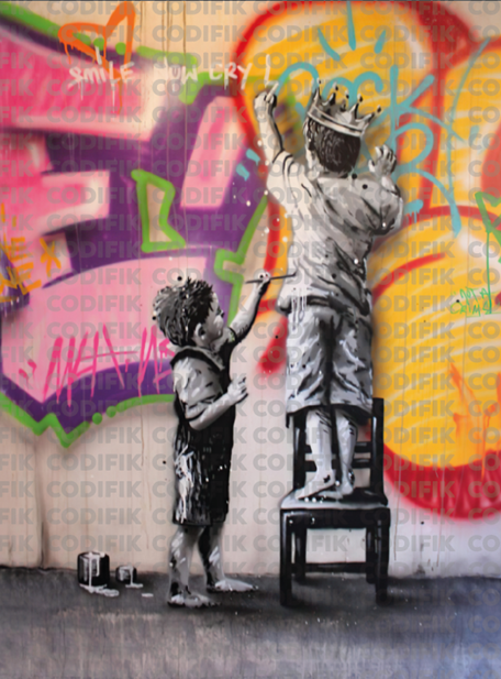 CDK-ANI-00098 - Niños Grafitiando PopArt