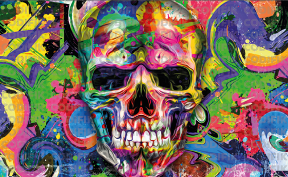 CDK-ANI-00103 - Calavera grafitiado PopArt