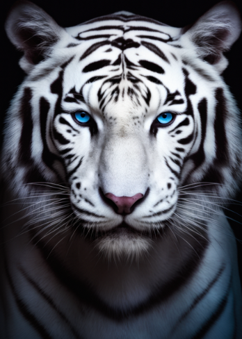 Tigre Blanco De Ojos Azules